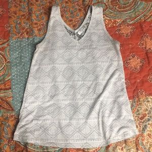 Grey/white tank top